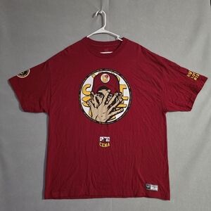 2011 WWE Authentic Mens John Cena 11 Years Of Service Red Shirt Size 2XL